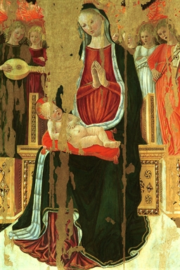 Madonna in trono con Bambino, San Matteo, San Prisco e angeli musicanti